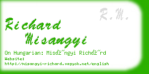 richard misangyi business card